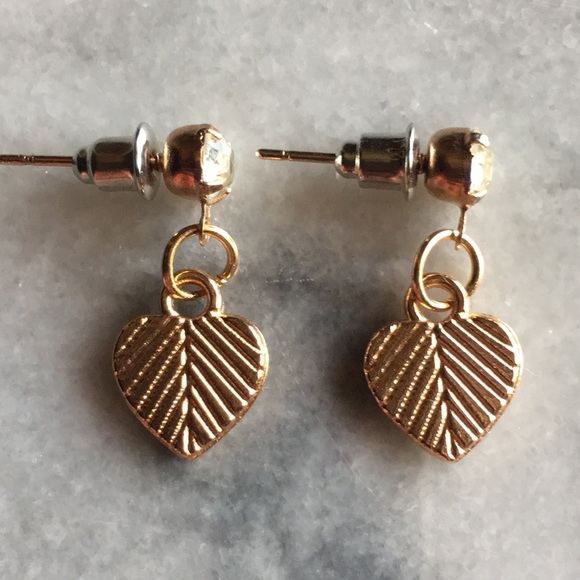 Heart Drop Post Earrings - Picture 8 of 13